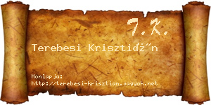 Terebesi Krisztián névjegykártya